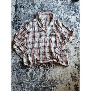 Primark plaid Mickey christmas longsleeve